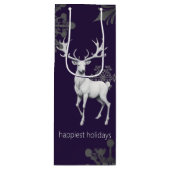 Ivory Reindeer Christmas | Purple Wijn Cadeautas (Voorkant)