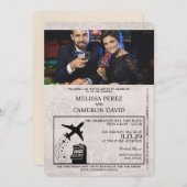 Ivory Reno Passport bruiloft uitnodiging (Voorkant / Achterkant)