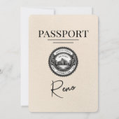 Ivory Reno Passport bruiloft uitnodiging (Achterkant)