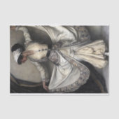 Ivory robed Dancer with jeweled Sash Decoupage Tissuepapier (Voorkant)