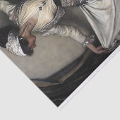 Ivory robed Dancer with jeweled Sash Decoupage Tissuepapier (Detail)