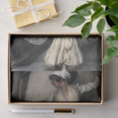 Ivory robed Dancer with jeweled Sash Decoupage Tissuepapier (Geschenk)