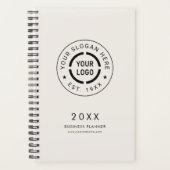 Ivory Ronde Custom Logo business branded Planner (Voorkant)