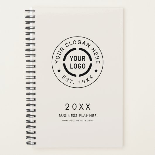 Ivory Ronde Custom Logo business branded Planner (Voorkant)