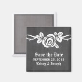 Ivory Roos Chalkboard Save the Date Magnet (Voorkant / Achterkant)