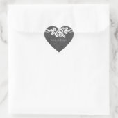 Ivory Roos Chalkboard Weddenschappen Hart Sticker (Tas)