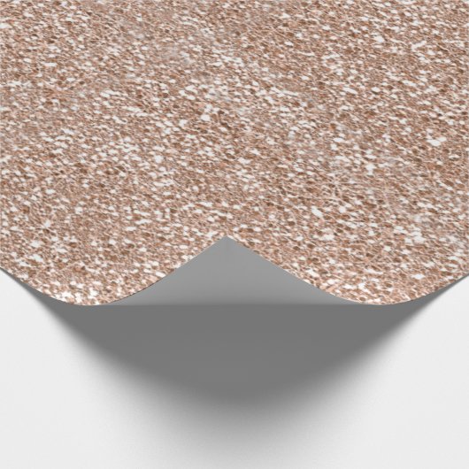 Ivory Roos Gold Abstract Glitter Bridal 16e Cadeaupapier (Hoek)