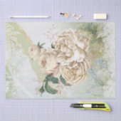 Ivory-Roos-Gold Floral Lace Bouquet-loskoppeling Tissuepapier (Craft)