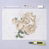 Ivory-Roos-Gold Floral Lace Bouquet-loskoppeling Tissuepapier (Craft)