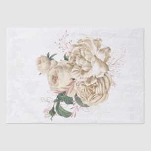 Ivory-Roos-Gold Floral Lace Bouquet-loskoppeling Tissuepapier
