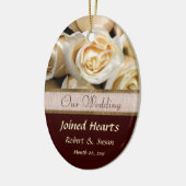 Ivory Roos Wedding Favor Keepomwille Keramisch Ornament (Links)
