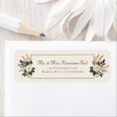 Ivory Rose Gold Berry Botanical Frame Etiket (Insitu)