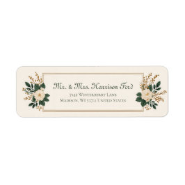 Ivory Rose Gold Berry Botanical Frame Etiket
