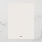 Ivory rose gold modern minimalist luxury wedding folie uitnodiging (Achterkant)