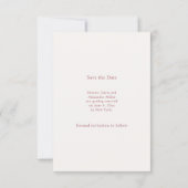 Ivory rose gold photo wedding Save the Date (Achterkant)