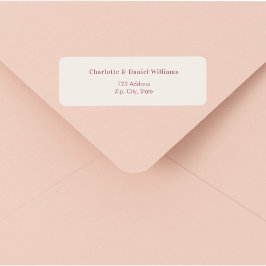Ivory rose gold return address etiket