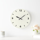 Ivory Round Wall Clock met cijfers Grote Klok (Huis)