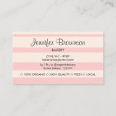 Ivory roze banketbakkerij koekjes Snoep boodschapp Visitekaartje (Achterkant)