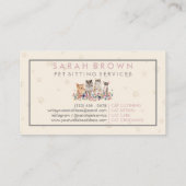 Ivory roze katten bloemen et kweker visitekaartje (Achterkant)