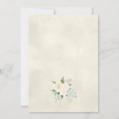 Ivory Rozen & Eucalyptus Elegant Virtual Wedding Kaart (Achterkant)