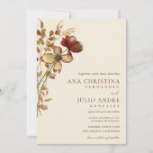 Ivory Rust Wildflower Herfst Herfst Website Bruilo Kaart (Voorkant)