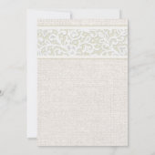 Ivory Rustic Burlap & Linen Wedding Invitations Kaart (Achterkant)