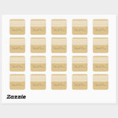 Ivory Rustic Chevron Dank je Stickers (Vel)