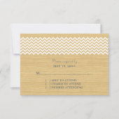 Ivory Rustic Chevron Response Kaart (Voorkant)