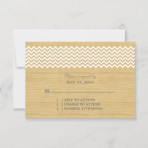 Ivory Rustic Chevron Response Kaart
