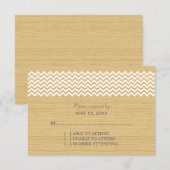 Ivory Rustic Chevron Response Kaart (Voorkant / Achterkant)