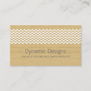Ivory Rustic Chevron Visitekaartje