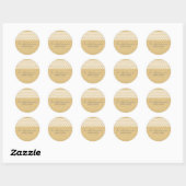 Ivory Rustic Chevron Wedding Stickers (Vel)