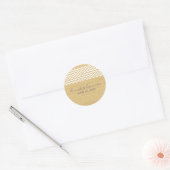 Ivory Rustic Chevron Wedding Stickers (Envelop)