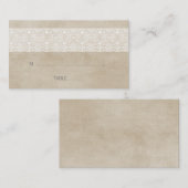 Ivory Rustic Lace Wedding Place Card Plaatskaartje (Voorkant / Achterkant)