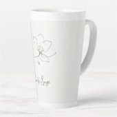 Ivory Sage Green Botanical Line Art Minimalist Zen Latte Mok (Rechterhoek)
