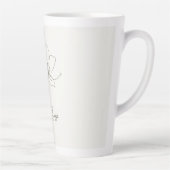 Ivory Sage Green Botanical Line Art Minimalist Zen Latte Mok (Rechts)