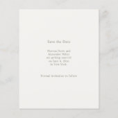 Ivory sage green photo wedding Save the Date Flyer (Achterkant)