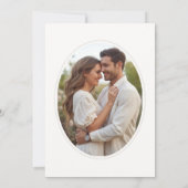 Ivory & Sand | Chic Couple Script Trouwkaart Save The Date (Achterkant)
