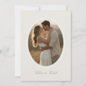 Ivory & Sand | Chic Couple Script Trouwkaart Save The Date (Achterkant)