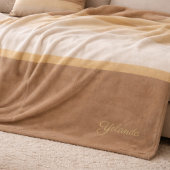 Ivory Sand Gradient Fleece Blanket Deken
