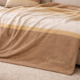 Ivory Sand Gradient Fleece Blanket Deken