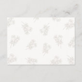 Ivory & Sand | Ovale Trouwbloem Informatiekaartje (Achterkant)