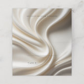 Ivory Satin wedding place card Plaatskaartje (Buitenkant ongevouwen)