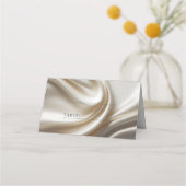 Ivory Satin wedding place card Plaatskaartje (Voorkant)