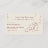 Ivory Secret Geometry Pose Yoga Pilates Gym Salon Visitekaartje (Achterkant)