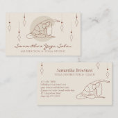 Ivory Secret Geometry Pose Yoga Pilates Gym Salon Visitekaartje (Voorkant / Achterkant)