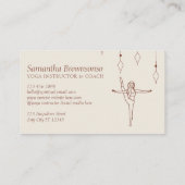 Ivory Secret Geometry Pose Yoga Pilates Spiritueel Visitekaartje (Achterkant)