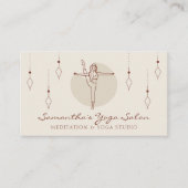 Ivory Secret Geometry Pose Yoga Pilates Spiritueel Visitekaartje (Voorkant)