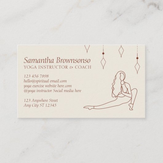 Ivory Secret Geometry Yoga Pilates Fitness Gym Visitekaartje (Achterkant)