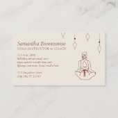 Ivory Secret Geometry Yoga Pilates Gym Trainer Visitekaartje (Achterkant)